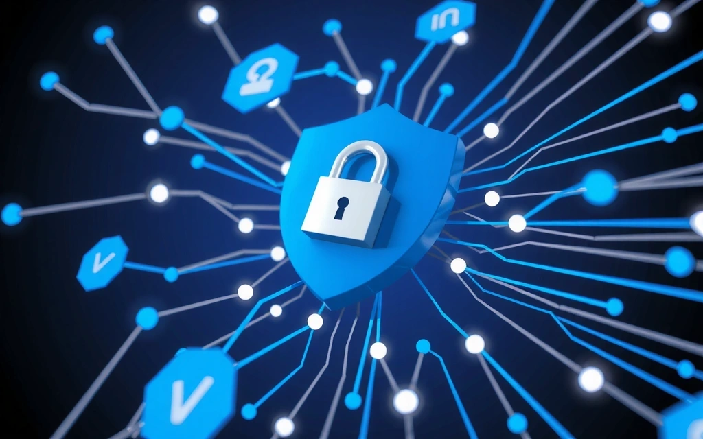 Ilustración de seguridad de datos y privacidad en línea